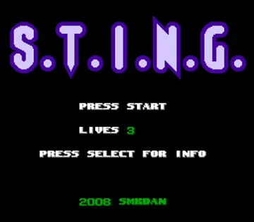 S.T.I.N.G. (World) (Aftermarket) (Homebrew) screen shot title